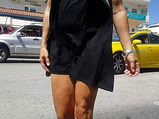 Milf's Pierced Upskirt Heat