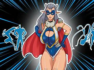 hentai hero shapeshifts dick for fierce woman recharge