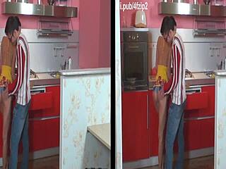 3d husband fucks hard in the kitchen sbs