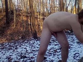 what’s behind that naked outdoor cumshot?