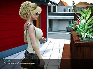 Blonde Anime Slut's Outdoor Threesome Gameplay