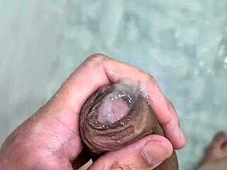 Cute Bisexual Twink Cumming in Bath Solo