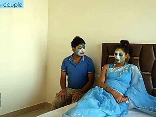 Desi curly babe gets deep massage and lick