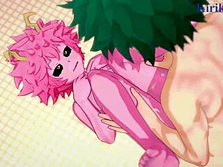 kyoka and mina’s daring creampie with izuku - hentai