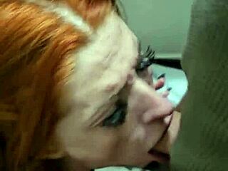 Redhead Gags On Huge Dick With Raw Desire
