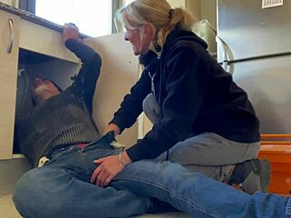 ever seen a wife blow plumber in kitchen?