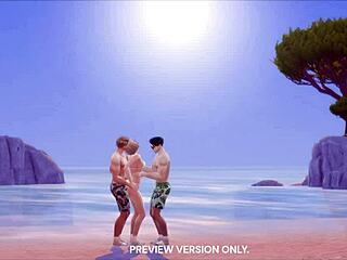 Taylor and Joe fucked hard on beach