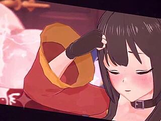 Megumin and aqua hint at wild futanari tease