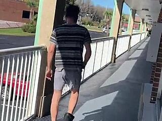 ever caught flashing huge tits in public car?