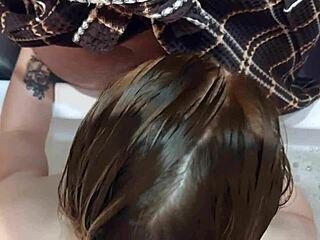 Young Amateur Teases With Shower Dick Suck
