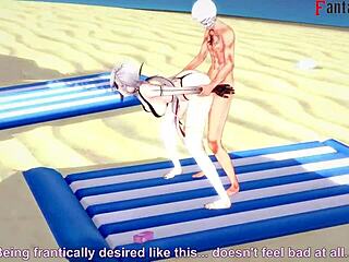 Arlecchino’s fierce bikini fuck on fantasy beach