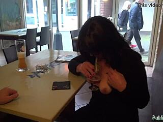hot wife gets wild with public fun at pub