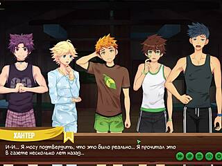 Keitaro jerks off hard in camp shower