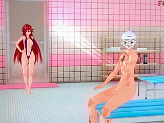 what's rias gremory hiding in bathroom bikini fantasy?