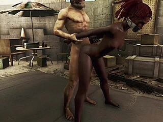 Fallout 4 Black Bondage Anal Rough Scene