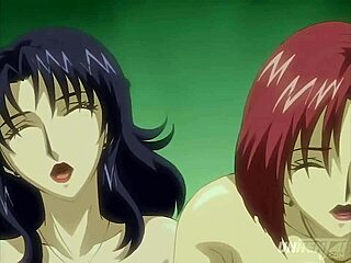step mom and aunt sneak with young boy in hentai.