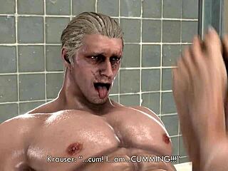 Raw Derek's unexpected shower dildo fuck