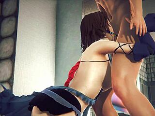 I watch yuna’s anime blowjob and anal fantasy