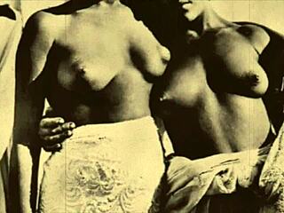 Vintage orgy with hairy pussies in harem