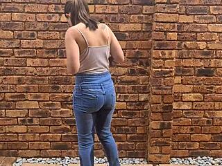 tattooed slut pissing everywhere in kinky wet compilation
