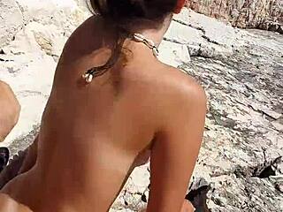 I had quick POV sex with teen on beach