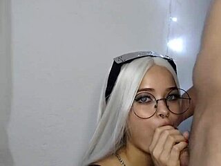 Ever seen white moon craving cum in costume?