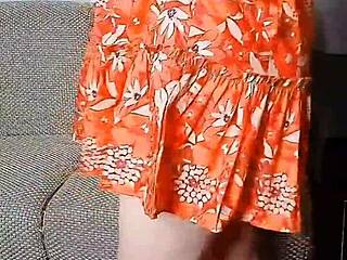 Teasing Big White Ass Crossdresser Sissy Amateur