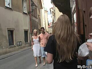 Cheating blonde gf caught riding dick