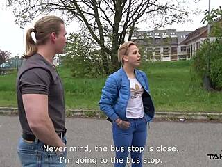 Petite Czech cutie fucked hard in moving van