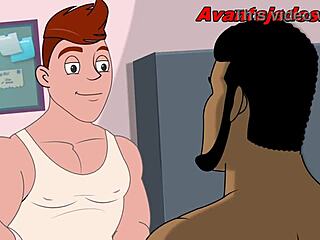 Brazilian Cartoon Stud Fucks Hard in Gym