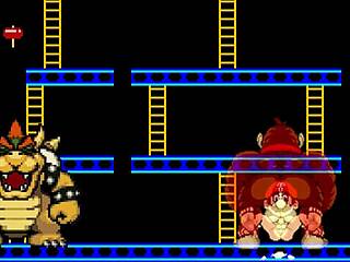 mario faces bowser and donkey kong in furry clash