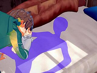 kazuma gets blowjob with cum in mouth
