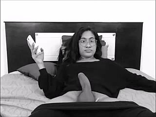 colombian shemale’s massive load on live cam