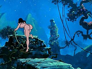 brunette captured in daring animated fantasy tease
