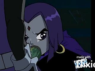 hey, raven sucks like a pro in this hot anime clip 😜