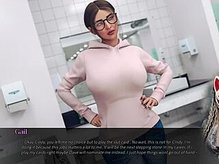 my secretary's huge boobs tease me