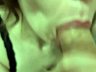 Closeup POV blowjob with huge cum in mouth