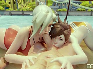 ball sucking sluts dominate in wild 3d sfm action.