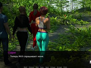 DusklightManor bare breasts tease in hentai game