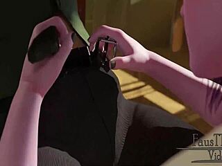 raven gets fucked after class in 3d hentai