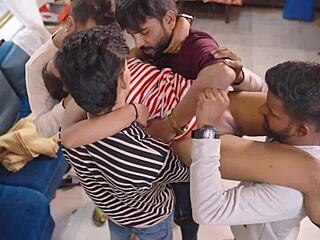 Desi Boys Bang Stepmom in Hardcore Gangbang