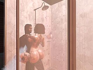 Black Man Pounds Redhead Then Showers Together