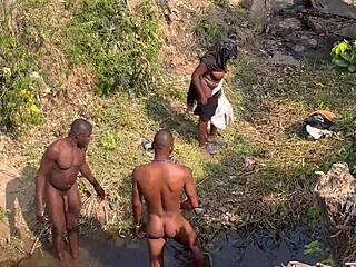 Strangers take turns pounding teen village girl outdoors