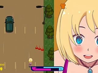 Riding to bounce city pornplay hentai sex game ep 1 exhibitionist girl rding a dildo on her bike