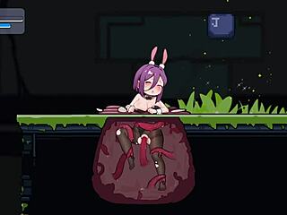 bunny costume girl gets wild in hentai game sex
