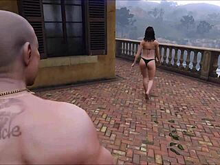 Agent 2 lures Brucie for a private tease