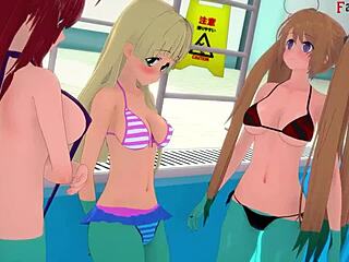 Akeno’s daring pool lust