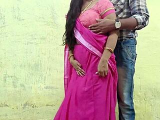 Indian Bhabhi’s Pink Saree Tease Begs for Rough Action