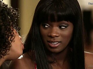 Ana Foxxx and Misty Stone in wild lesbian action, wow! Their ebony bodies collide with raw passion.