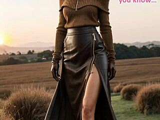 the duchess in ai-illustrated leather porn with clothed sex and boots fantasy